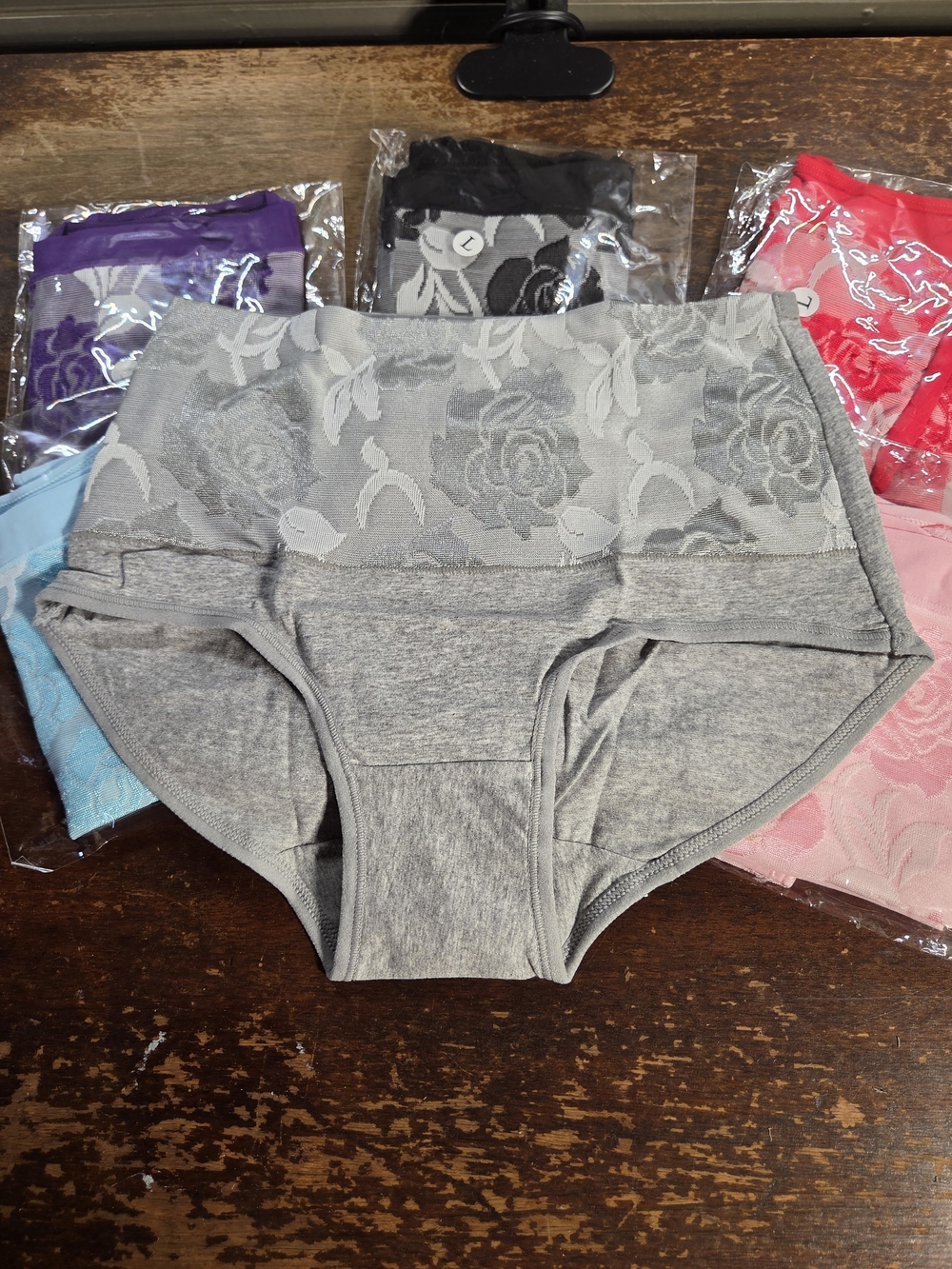 High Waist Lace-Top Briefs in 7 Colors